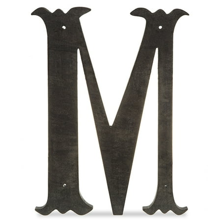 wood decorative letter m charcoal black 14in walmart com