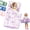 Purple Dinosaurs, variant on Primlect Toddler Nap Mat, 51" x 22", Lightweight Sleeping Bag with Removable Pillow, for Warm Sleepers, Blue