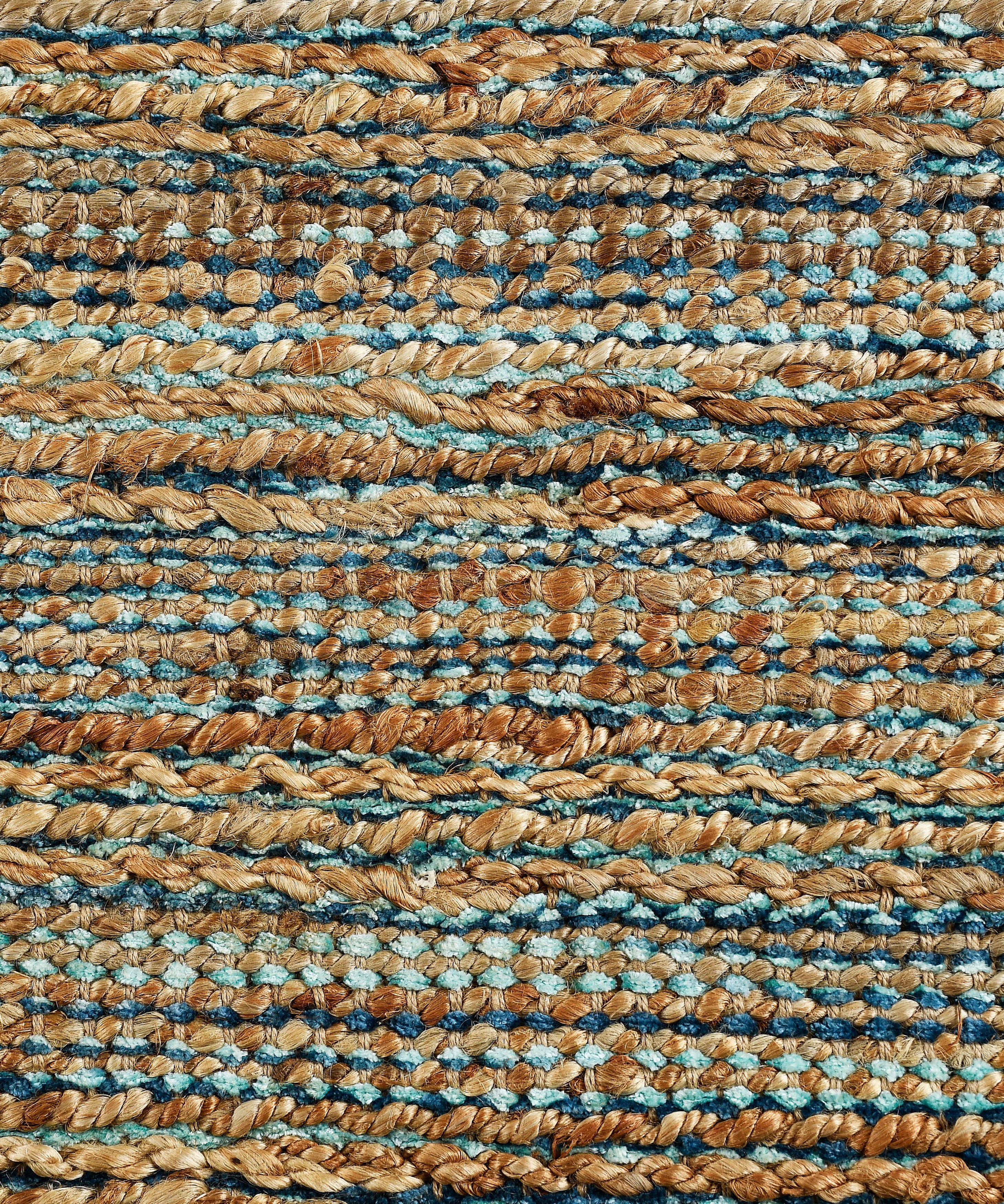 Desert Fields Contemporary Handwoven Natural Jute and Chenille Area Rug