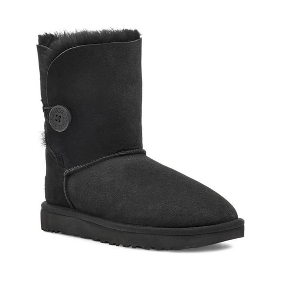 Ugg Women's Bailey Button II Black High-Top Sheepskin Boot - 7 M