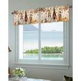 thumbnail image 4 of Gnomes Pumpkin Curtains Valance for Bedroom, Yellow Maple Leaves Mushroom Curtains & Drapes Thanksgiving Fall Rod Pocket Seasonal Autumn Valance for Kitchen Window Curtains Over Sink 54x18in,1 Panel, 4 of 6