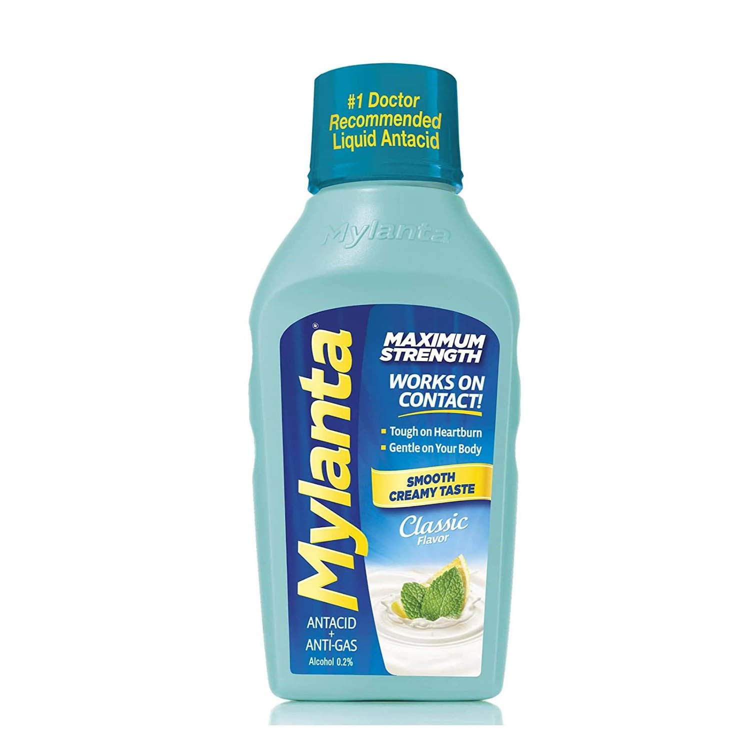 Mylanta Maximum Strength Liquid Antacid + AntiGas, Classic Flavor, 12
