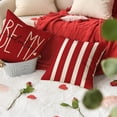thumbnail image 5 of Be My Valentine Love Stripes Throw Pillow Covers, 18 x 18 Inch Hello Valentine Wedding Cushion Case Decoration for Sofa Couch Set of 4, 5 of 6