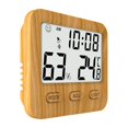 thumbnail image 2 of Termómetro de interior higrómetro digital, medidor de temperatura y humedad con relojes de escritorio para la oficina del dormitorio, monitor preciso retroiluminado, lectura clara, 2 of 5