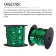 thumbnail image 3 of Uxcell 100 Yards x 0.24 Inch Flat Sequin Strip Laser Sequins Fabric Paillette Spangle Sequins Trim Bling Green, 3 of 5