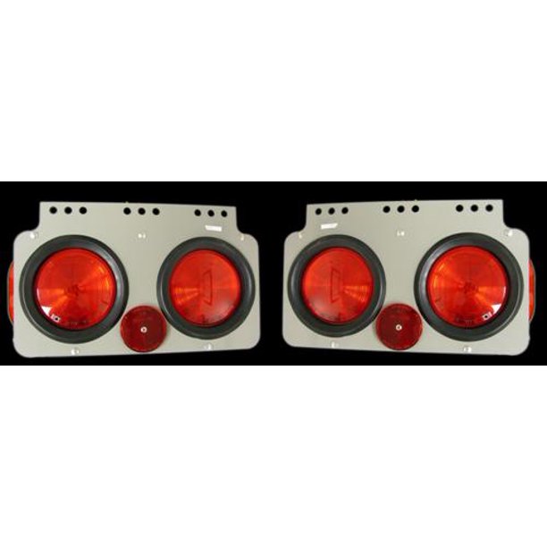 Two Trailer Light Mounting Boxes Stop Tail Turn Lights