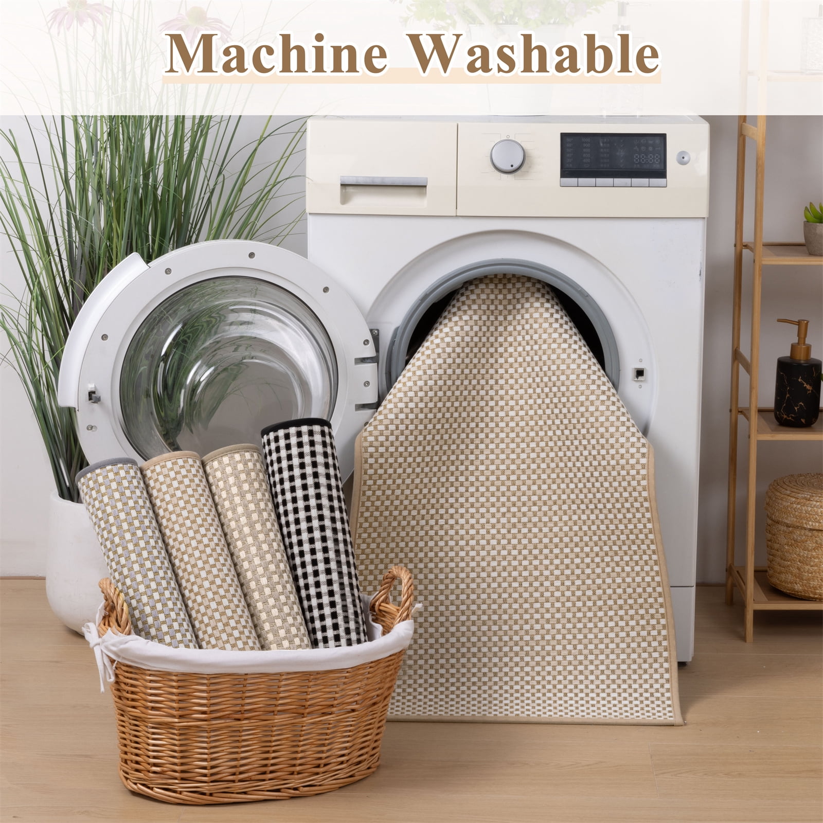 Bathroom Rugs Sets 3 Piece, Super Soft and Absorbent Non Slip Microfiber Toilet Bathroom Mats