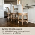 thumbnail image 4 of Maven Lane Pullman Wooden Swivel Kitchen Stool, Weathered Oak, Set of 2, 4 of 6