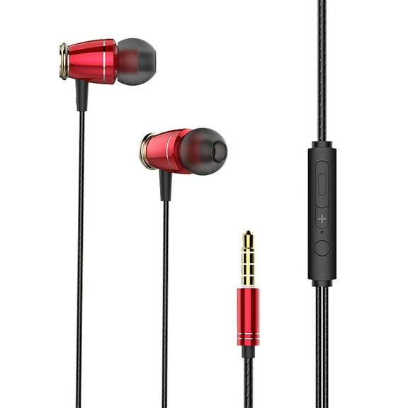LBECLEY Alien Headphones 3.5Mm Quality Stereo Inear Microphone Wired Headphones for Phone Pc Laptop Tablet Earbuds Wi with Microphone Kids Red One Size