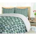 thumbnail image 5 of Ambesonne Exotic Duvet Cover Set, Monsteras Modern Drawing, 2-Calking, Hunter Green and White, 5 of 7