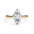 thumbnail image 2 of IGI Certified Lab Grown Diamond Engagement Ring | Center 12x6mm Marquise Cut Solitaire Halo Stackable Promise Rings For Women In 14k Solid Yellow Gold | F-G, VS-SI Quality (1.60 Ctw) Ring Size-7, 2 of 7