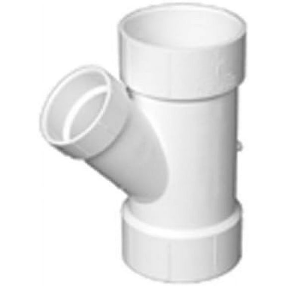 Charlotte Pipe Reducing Wye Pvc Dwv 3 " X 3 " X 2 " 45 Deg. Schedule 40