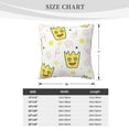 thumbnail image 4 of ZICANCN Confused Brain Yellow Throw Pillow Covers, Bed Couch Sofa Knit Decorative Pillow Covers for Living Room Farmhouse, 16"x16", 4 of 8