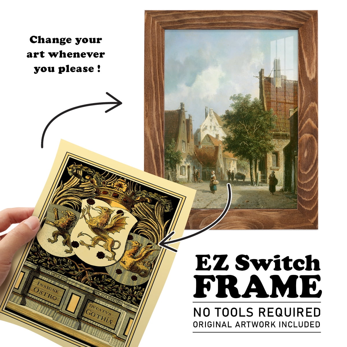 Family Crest II -Framed Print w/glass-Walnut