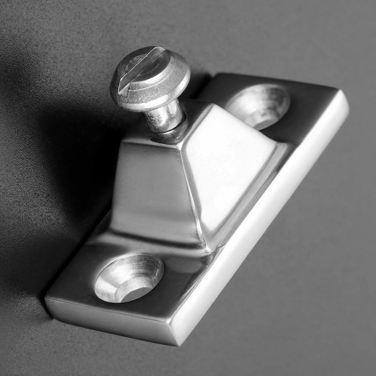 ABCISI Pair of Marine Grade 316 Stainless Steel Side Mount Deck Hinge, Pyramid-Shape Base for Bimini Tops Screws Hardware, Fittings Marine Kayak Canoe Boat Cover Bimini Sprayhood Hardware Accessories