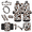 Cow Patterned, variant on HUIACONG Automotive Interior Accessories, with Steering Wheel Protector Car Trash Bin, 14 Pack Breathable Suitable for Trucks Vehicles Aztec Geometric Pattern