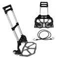 thumbnail image 4 of LINJH 176 lbs Folding Aluminium Cart Luggage Trolley Hand Truck with Black Bungee Cord, 4 of 11