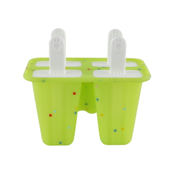 Normal Rectangle Silicone Ice Pop Molds - Reusable & Dishwasher Safe, Green