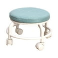 thumbnail image 2 of Rolling Stools with Wheels Swivel Chair Heavy Duty 360 Degree Rotating Rolling Stool Low Height Rolling Stool Movable Mini Stool for Barber Blue, 2 of 8