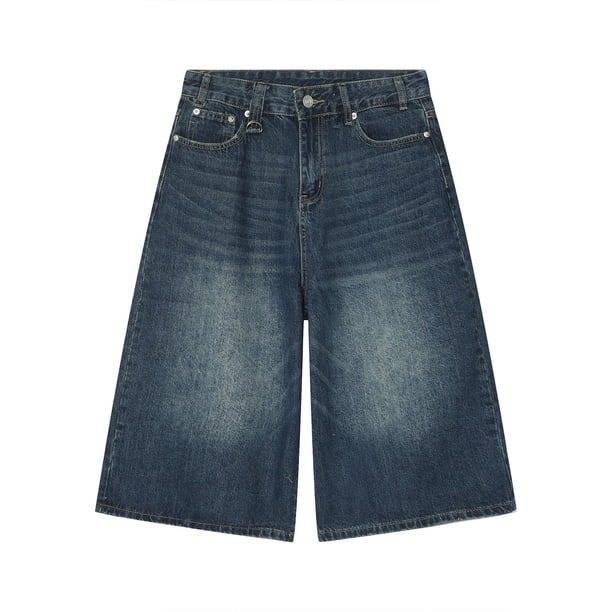 WILLBEST Pantalones Cortos Deportivos para Hombre, Pantalones Vaqueros Holgados y Recortados para Trabajo con Bolsillos Cargo.