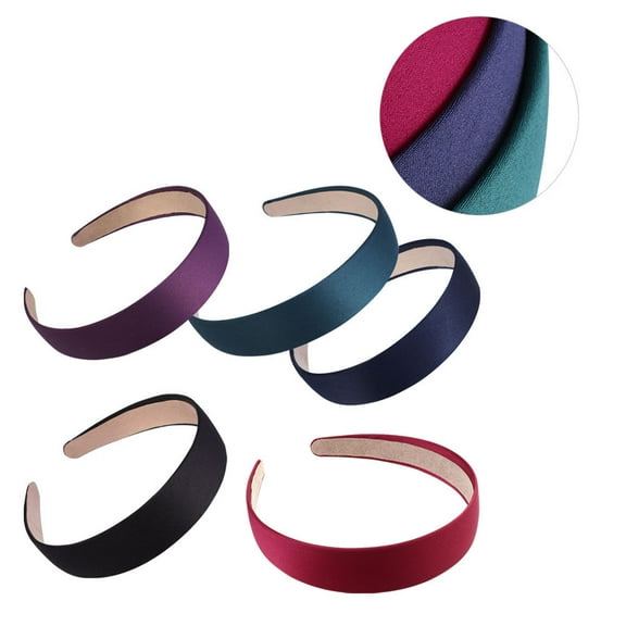 WRITWAA Chic Assorted Color Fabric Headbands for Party and Daily Wear 5Pcs