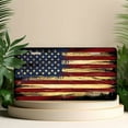 thumbnail image 4 of License Plate, Grunge American Flag Decorative Front,Personalized Stainless Steel License Plate Cover For Men Women,12.2" X 6.2", 4 of 6