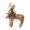 C, variant on Christmas Tree Holiday Decoration Foam Animal Ornaments with Fox Squirrel and Reindeer Handmade Rustic Grass Detail for Home Window Shelf Display Seasonal Use Brown(A)
