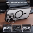 thumbnail image 4 of Magnetic Phone Case  iPhone 14 Pro Max, Compatible with MagSafe, Built-in Camera Ring Stand, Military-Grade Protection, , Classic Kickstand Case (HaloLock),Clear Black, 4 of 16