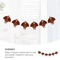thumbnail image 3 of OUNONA Turkey Paper Flower Chicken Stickers Bunting Banner Decor Brown, 3 of 8