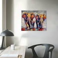 thumbnail image 3 of GOSMITH  Elephant Wall Art Canvas Print Baby Elephant Followed the Mother Abstract Animal Painting Artwork African Picture Wall Decor for Office Living Room Contemporary Art Ready to hang, 3 of 4