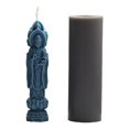 thumbnail image 1 of Estatua de Buda 3d molde de silicona para hacer velas hecho a mano moldes de jabón polímero bricolaje, Buda de tres caras Feliz Sencillez, 1 of 5
