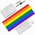 thumbnail image 2 of Large Mouse Pad LGBT Rainbow Flag Extended Gaming Mouse Pad with Stitched Edges Laptop Computer Keyboard Mouse Mat Desk Pad for Work Game Office Home, 2 of 5