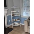 thumbnail image 5 of GCCP 5-Tier 23.6x53.5in White Ladder Shelf Bookcase Engineered Wood For Living Room Home Office, 5 of 5