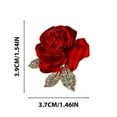 thumbnail image 3 of Nilvkv Rose Brooch Rhinestone Elegant for Wedding Attire to Accessorize Formal Outfits, Home Decor, 3 of 6