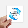thumbnail image 1 of Compass Around North South Sticker Square Waterproof Stickers Wallpaper Car Decal, 1 of 1