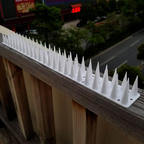 FASIAOU Bird Spikes, 45cm Bird Pigeon Squirrel Raccoon Cat Deterrent Spikes Outside Anti Bird Defender Spikes Outdoor to Keep Birds Away and Keep Birds from Building Nest Brown