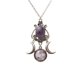 thumbnail image 1 of Fashion Black/red/purple Triple Moon Pendant Necklace Jewelry, 1 of 4