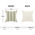 thumbnail image 2 of Boho Pillow Covers 18x18 Set of 2 Sage Green Stripes Throw Pillow Covers Outdoor Decoration Bohemian Style Modern Abstract Decorative Pillowcase Farmhouse Linen Cushion Cover for Home Sofa, 2 of 5