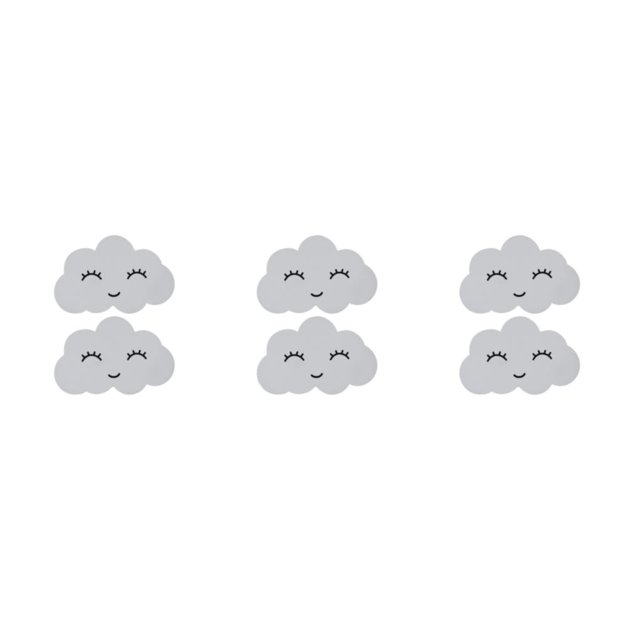 Guardoinrt 2pcs Cute Smiling Clouds For Decorative Wall Stickers Cloud Wall Boards ABS 3d Wall Board Easy To Install type 1 3Set