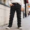 thumbnail image 6 of HXWCHs Slim Fit High Street Fashion Distressed Denim Jeans for Boys Comfortable Stretch Casual Long Trousers Kids Spring Autumn Wear 9-10 Years Black, 6 of 8