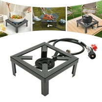 Aiqidi Outdoor Camping Gas Stove BBQ Propane Cooker Portable Single Burner Stove with 0-20PSI Adjustable Regulator 8000W