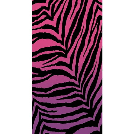 Mainstays Large 34x64 Beach Towel - Ombre Zebra
