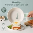 thumbnail image 3 of SENSARTE 10-Piece Ceramic Pots and Pans Set, Green Induction Nonstick Cookware Set, Healthy Kitchen Cooking Sets with Stay-Cool Handles, Dishwasher Safe, Stackable, 3 of 7