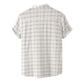 thumbnail image 2 of MRULIC mens shirts Male Casual Summer Top Shirt Hawaii Button Print Shirt Short Sleeve Turn Down Collar Shirt Fashion Shirt Men Shirts White + L, 2 of 6