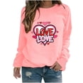 thumbnail image 1 of Amzcrzy Hauts pour Femmes Décontractés Col Rond Printemps Été Hauts Mode Imprimé Cœur d'Amour Saint-Valentin Chemises pour Femmes Classique Polyvalent Manches Longues Tee-Shirt Valentines, 1 of 3