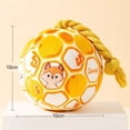 thumbnail image 3 of Squeaky Plush Dog Ball Toy with Durable Rope, Interactive Stuffed Animal for Teeth Cleaning, Boredom Relief Training Teether Pet Supplies for Small and Medium Breeds, 3 of 6
