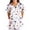 Deep Red, variant on Women Short Sleeve Print Scrubs Scrub Tops with Pockets Loose Fit Independence Day Nurse Lightweight Workwear Comfortable Medical Uniform