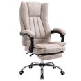thumbnail image 1 of Vinsetto Executive Office Chair with Footrest, Adjustable Height, Beige, 1 of 10