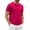 Hot Pink_#02, variant on Men's T Shirts Short Sleeve Casual V Neck T-Shirt Soft Notch Neck Tee Classic Solid Color Shirts,Light Brown S