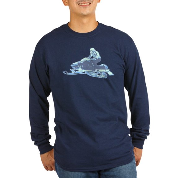 CafePress - Snowmobiling 2 - Long Sleeve Dark T-Shirt